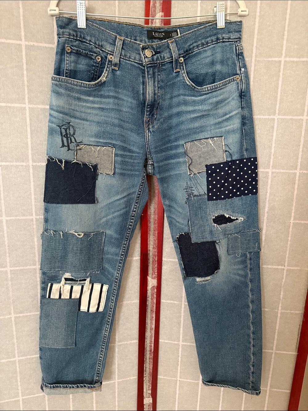 Ralph Lauren jeans with patches